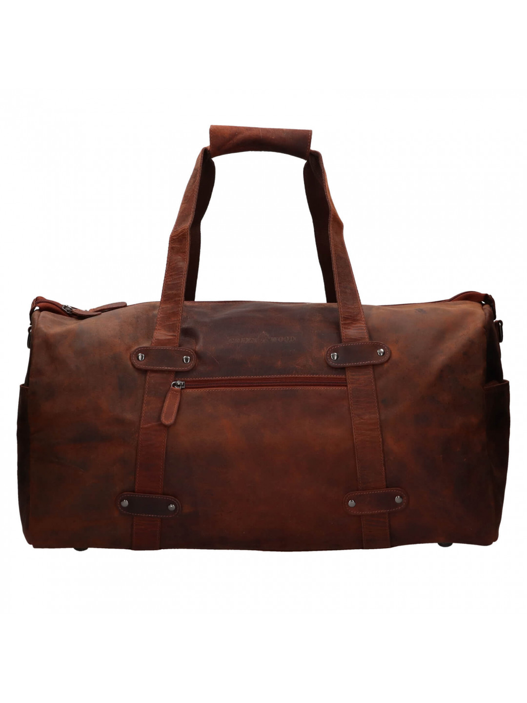 Kožená cestovní taška Greenwood Solen – hnědá